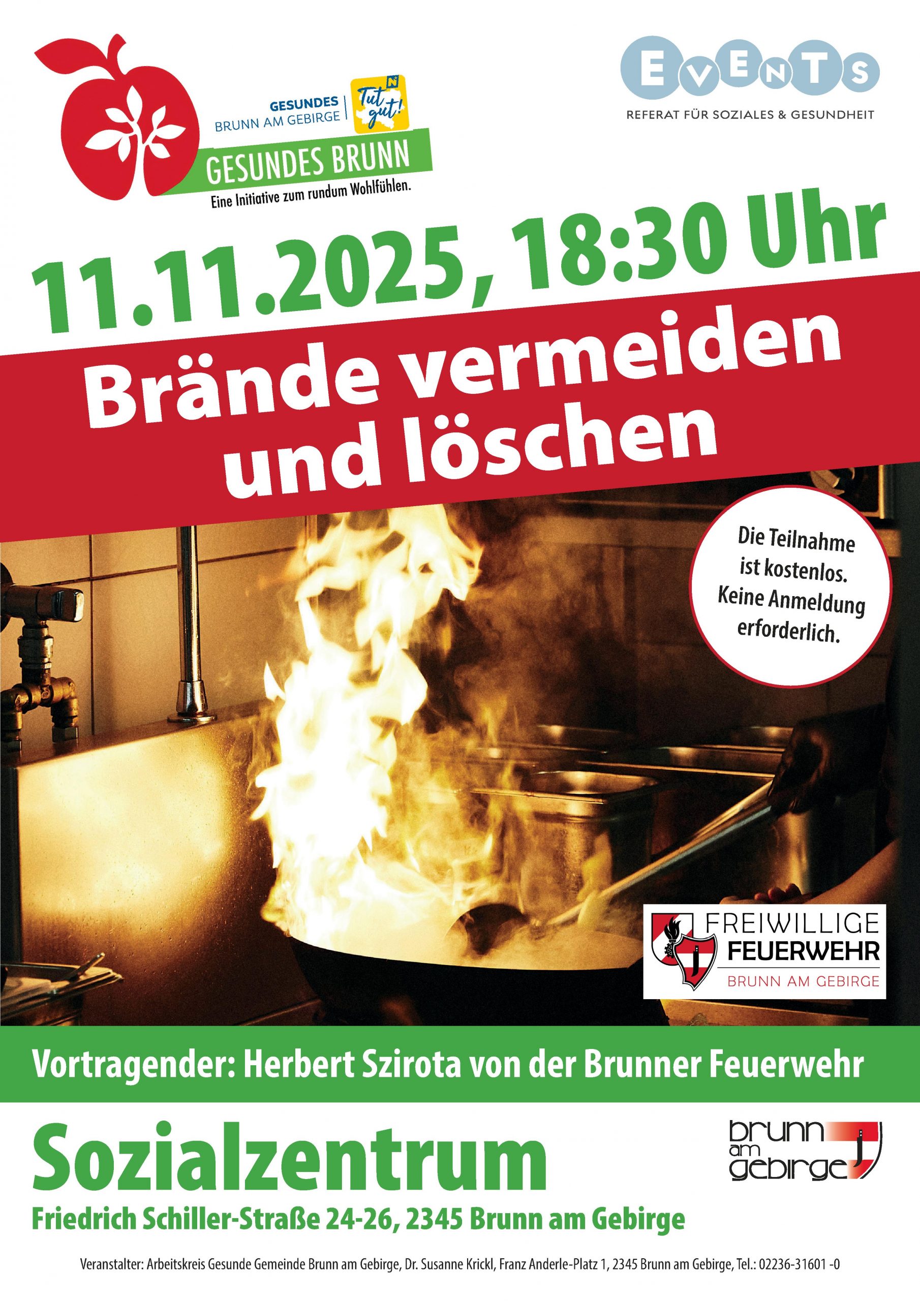 Plakat Vortrag feuerwehr