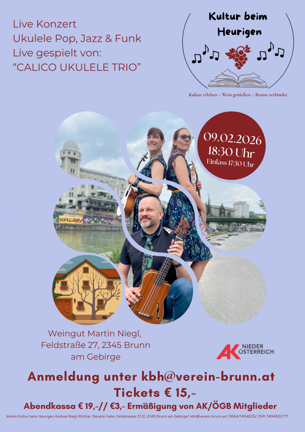 Plakat CALICO UKULELE TRIO